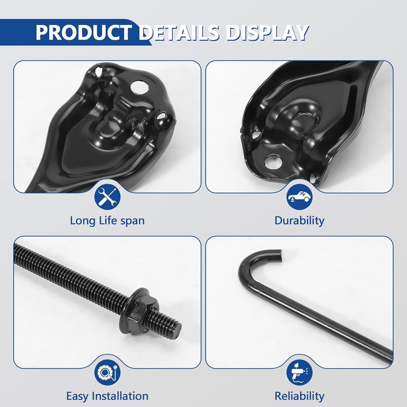 GNXFixt Battery Hold Down Kit Fit for 4Runner 2003-2023 FJ 2007-2012 GX460 GX470 Replace 74481-26020, with 304 Stainless Steel J-bolts and Nuts, Battery Mounting Bracket Kit - Image 4